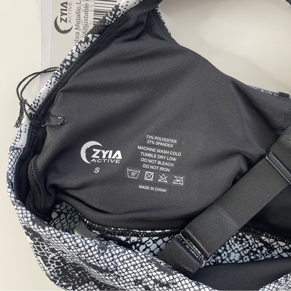 NWT Zyia Activr Cobra Metallic Light n Tight Adjustable Sports Bra Size S - Picture 4 of 4